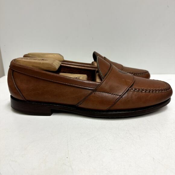VERY GOOD Polo Ralph Lauren x Allen Edmonds Penny Loafer Brown Made in USA 9.5 - Picture 3 of 14